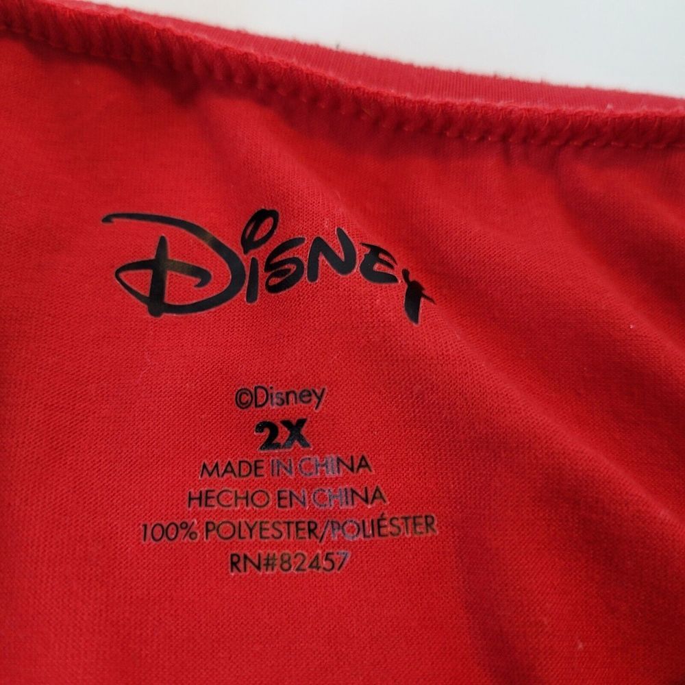 Disney‎ Minnie Mouse Pajama Set Womens 2X Red Gray Excellent Holiday Fleece 2pc - Picture 7 of 8